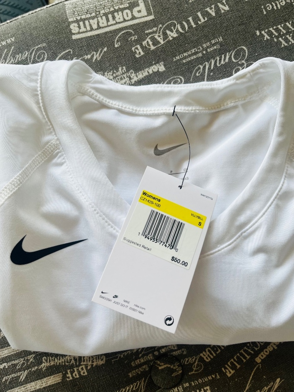 Nike Women White Long Sleeve Top